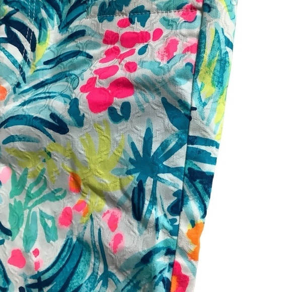 Lilly Pulitzer Kelly Skinny Ankle Serene Blue Tippy Top Pants Size 00 - Picture 7 of 8